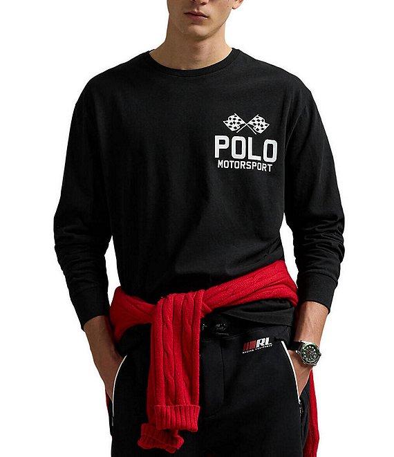 Polo Ralph Lauren Classic Fit Slub Jersey Motorsport Graphic Long Sleeve T-Shirt Product Image