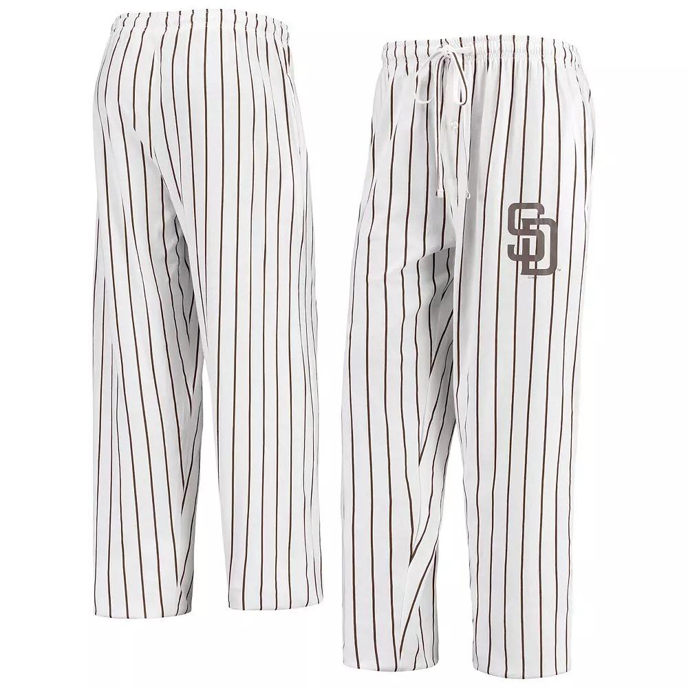 Men's Concepts Sport White San Diego Padres Vigor Pinstripe Pants, Size: 2XL Product Image