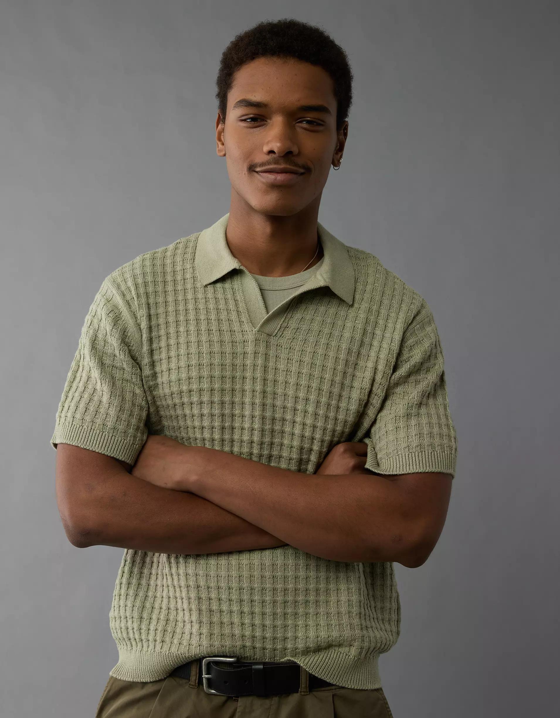 AE Weekend Sweater Polo Shirt Product Image