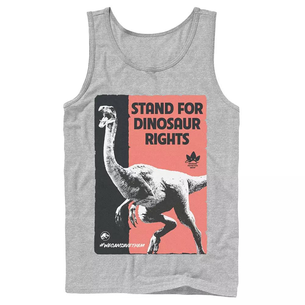 Men's Jurassic World Stand For Dinosaurs Poster Tank Top,  Product Image