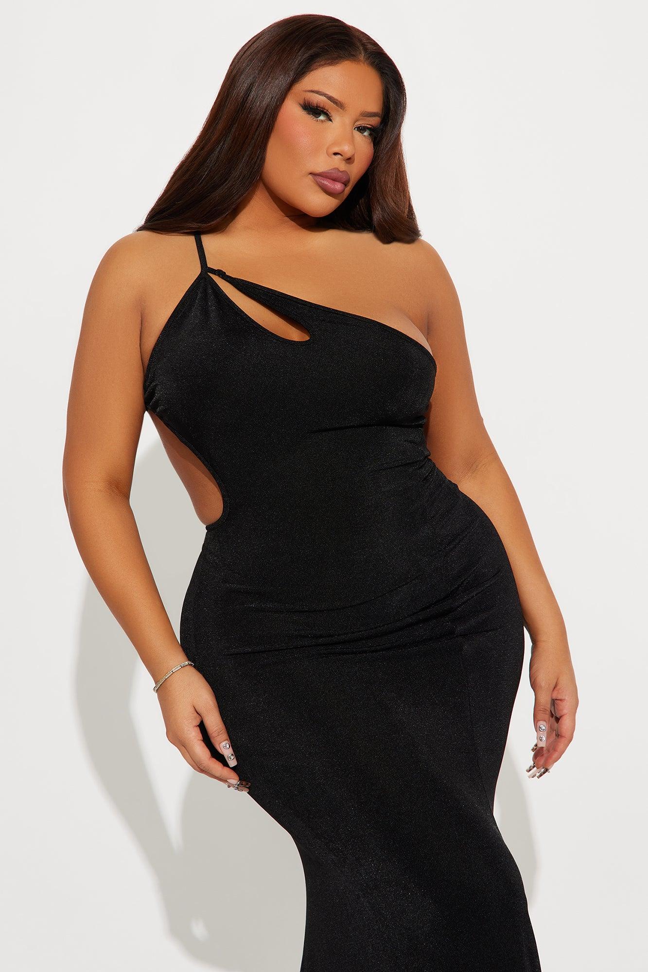 Slinky Tammy Double Lined Maxi Dress - Black Product Image