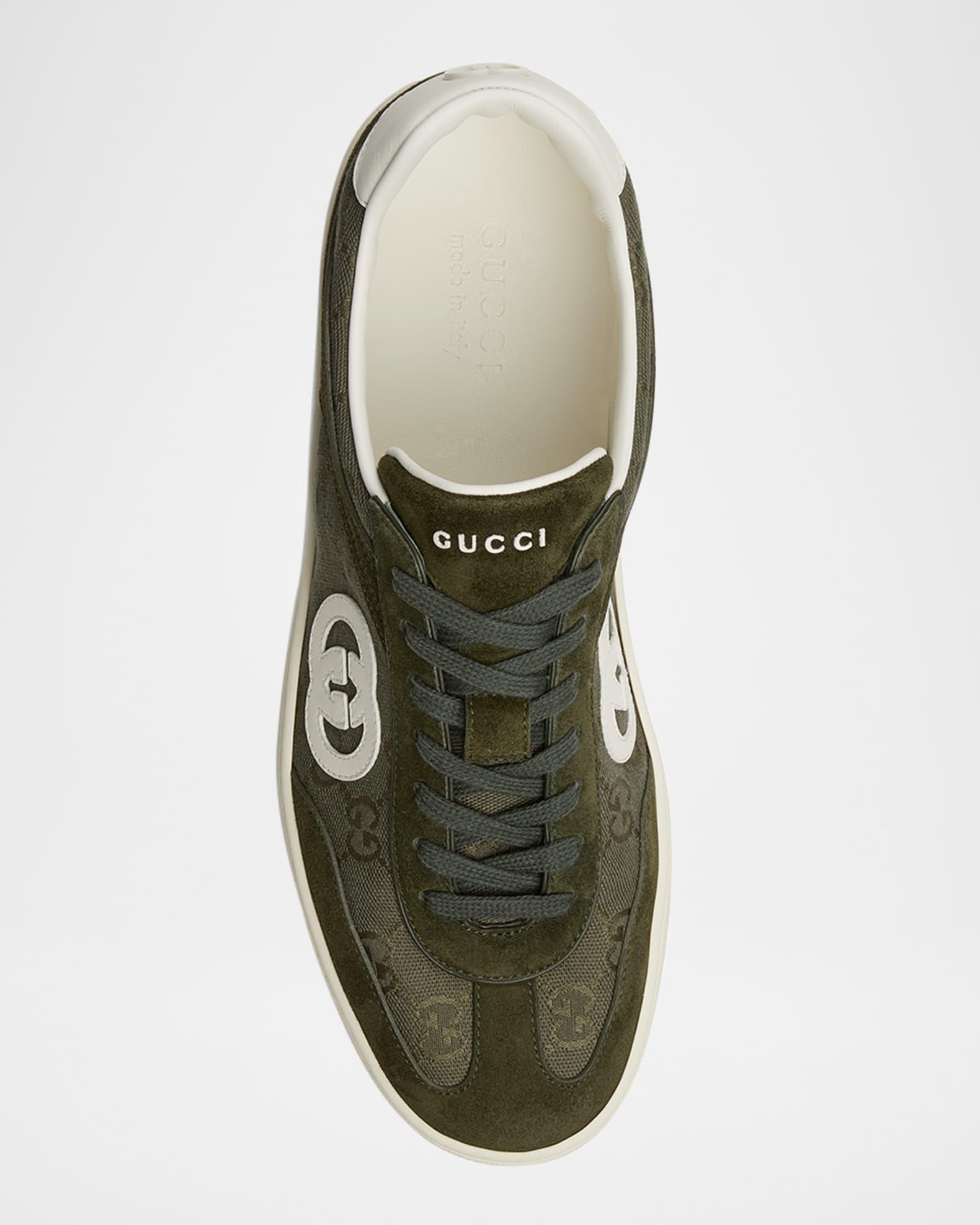 Men's G75 Suede and Guccissima Nylon T-Toe Sneakers Product Image