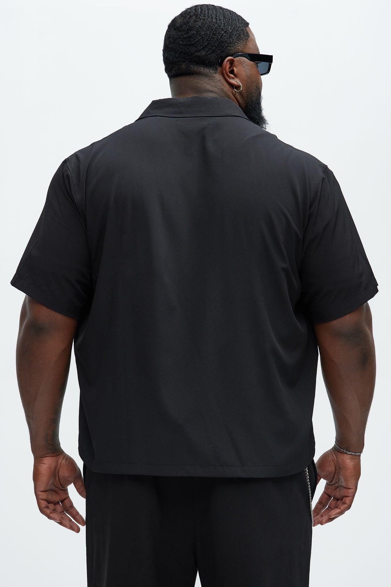 Knight And Gargoyle Full Button Shirt - Black Product Image
