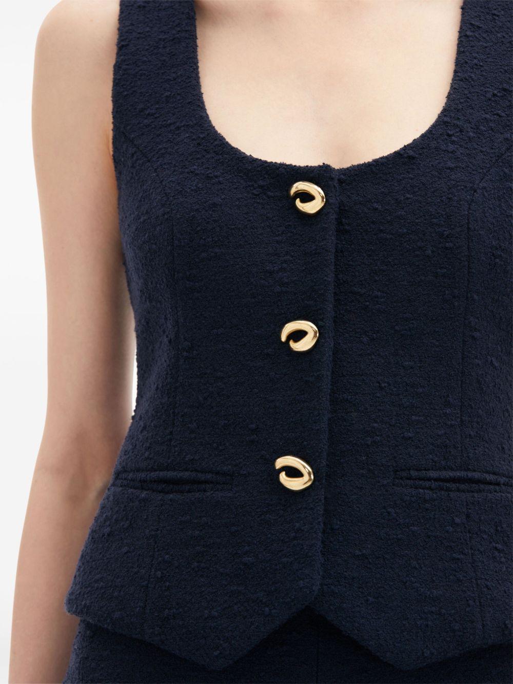 O Button tweed vest Product Image