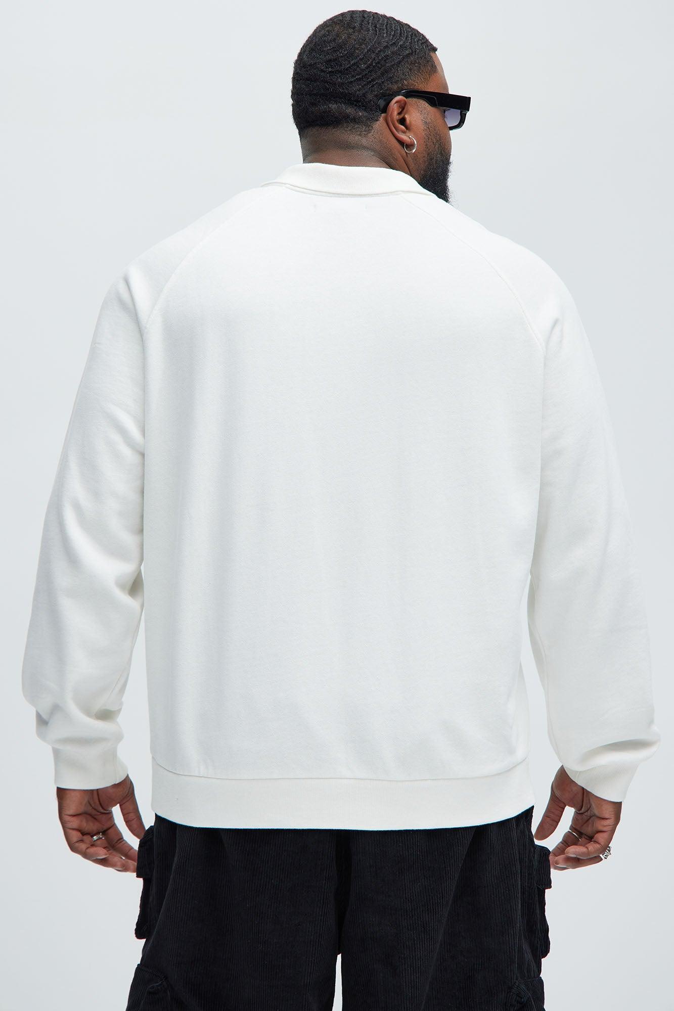Tyson Late Night Raglan Long Sleeve Polo - Off White Product Image