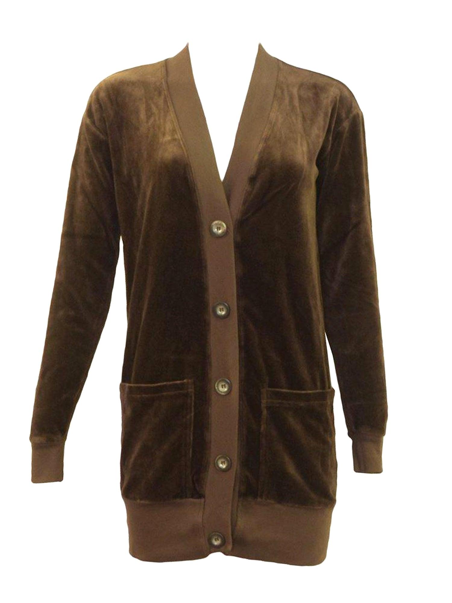 Hard Tail Velour Long Cardigan V-183 Product Image