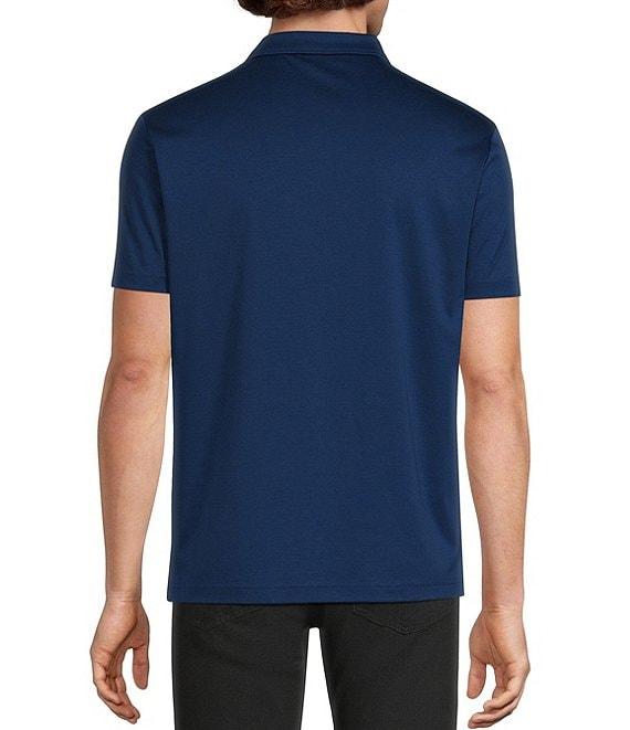 Murano Big & Tall Liquid Luxury Slim Fit Solid Interlock Short Sleeve Polo Shirt Product Image