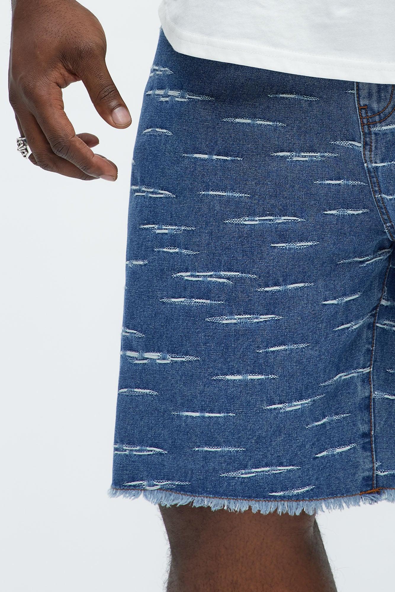 Gage Relaxed Denim Shorts - Medium Blue Wash Product Image