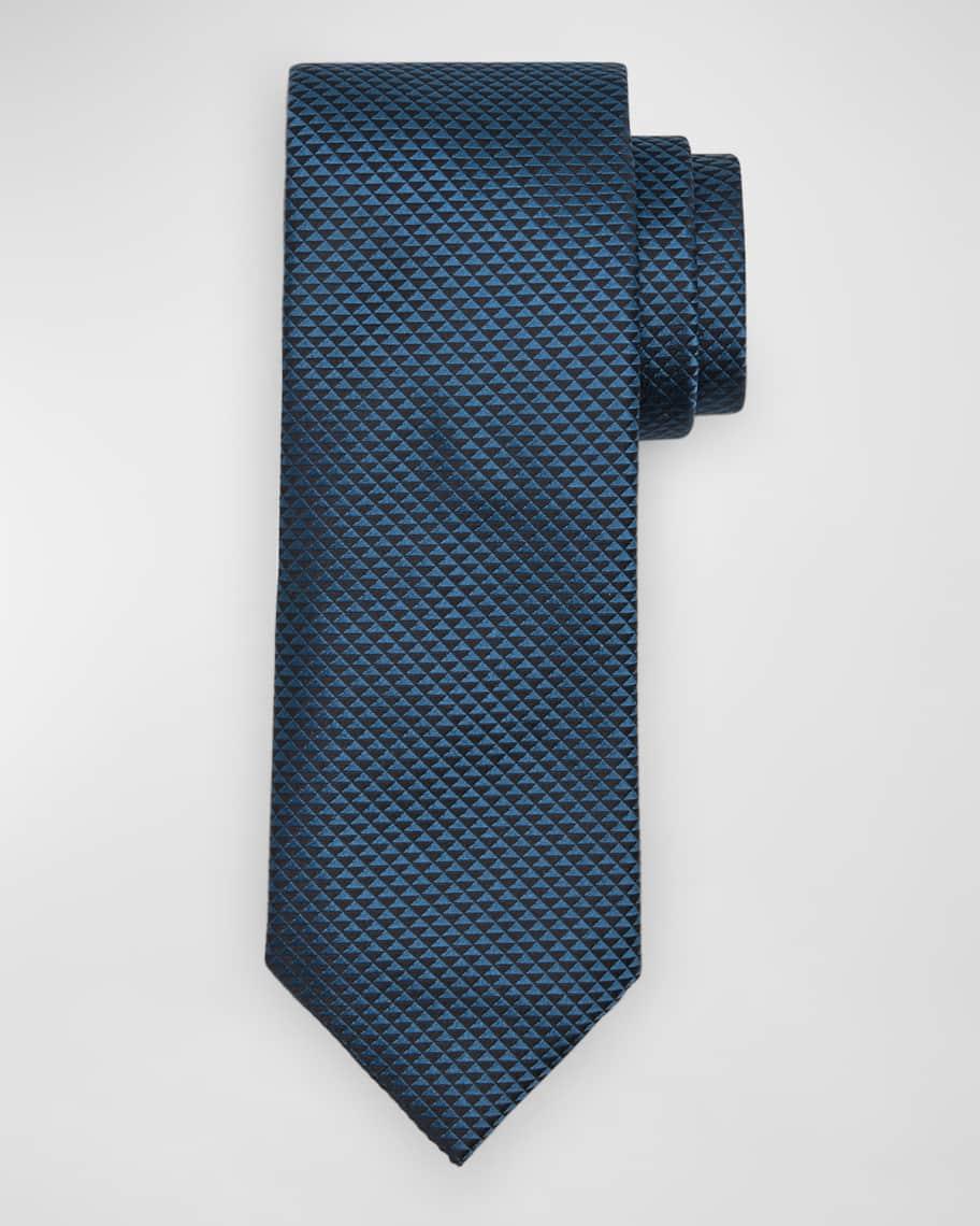 Mens Woven Triangle Silk Tie Product Image