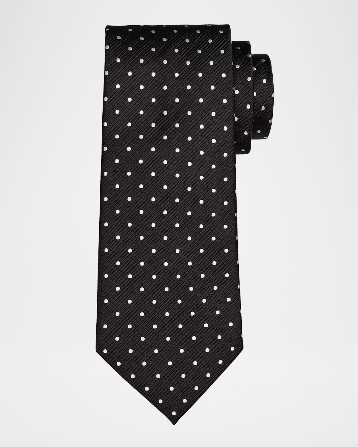 Mens Micro-Dot Silk Tie Product Image