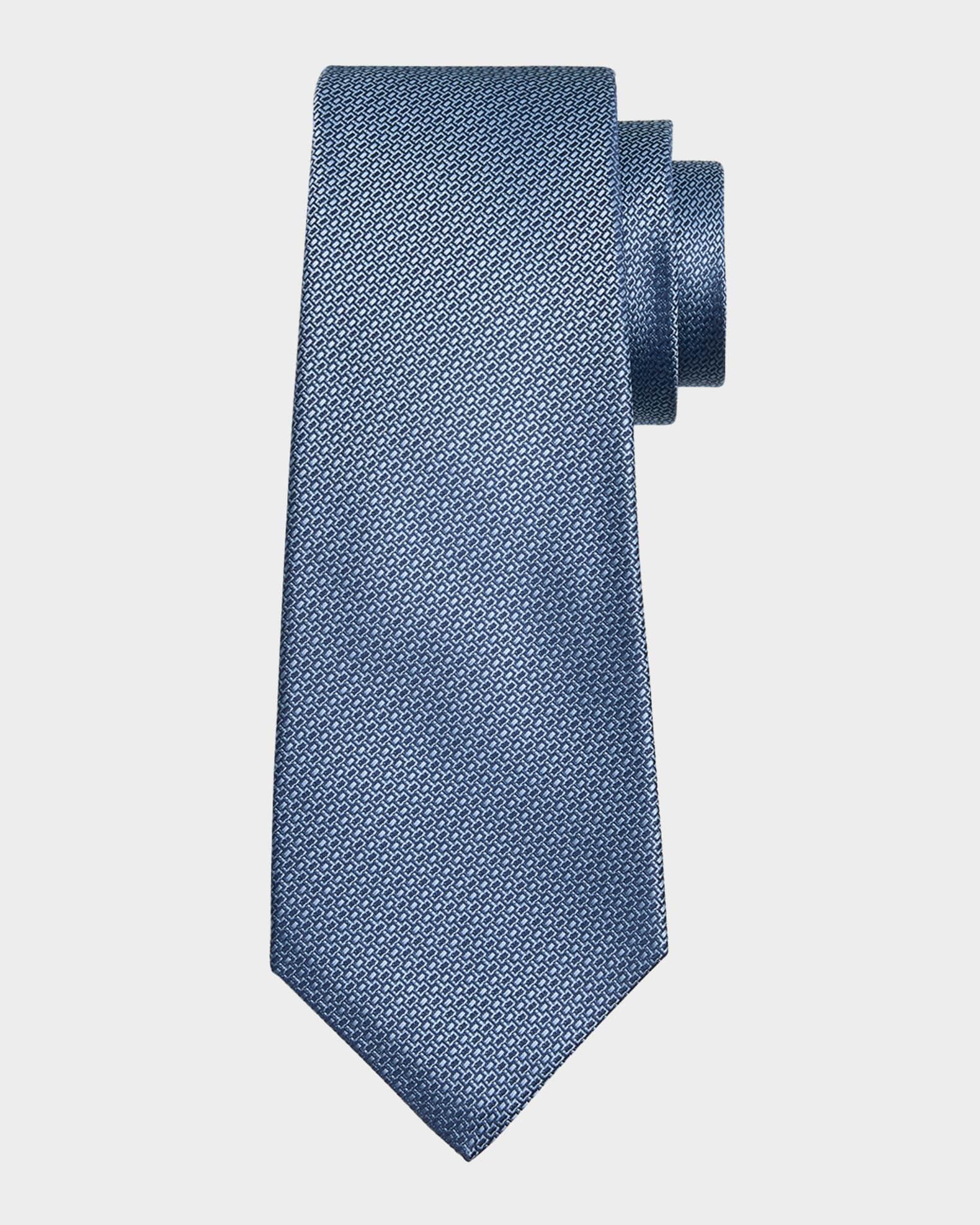 Men's Silk Tonal Jacquard Seven-Fold Tie Product Image