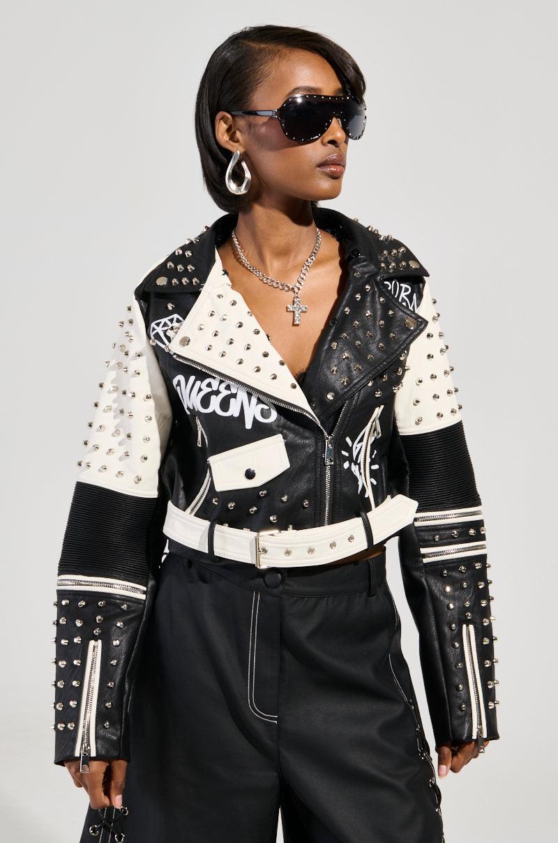 FROM THE BRONX FUR TRIM MOTO Product Image