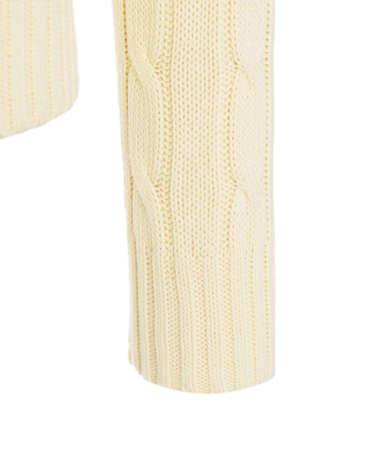 Cable knit sweater with logo embroidery Product Image