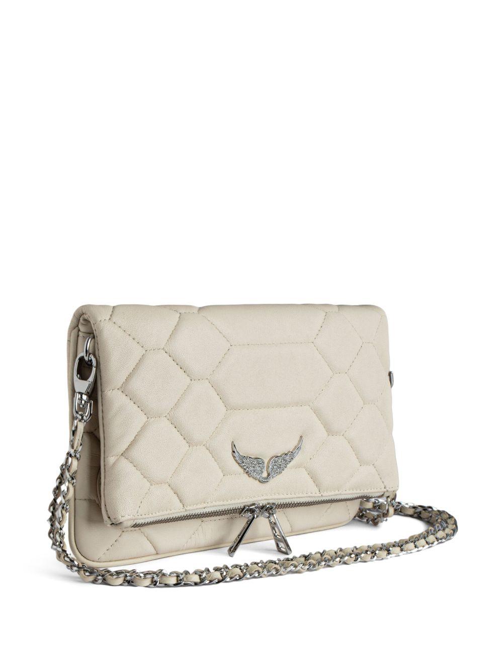 Rock quilted leather clutch bag Product Image