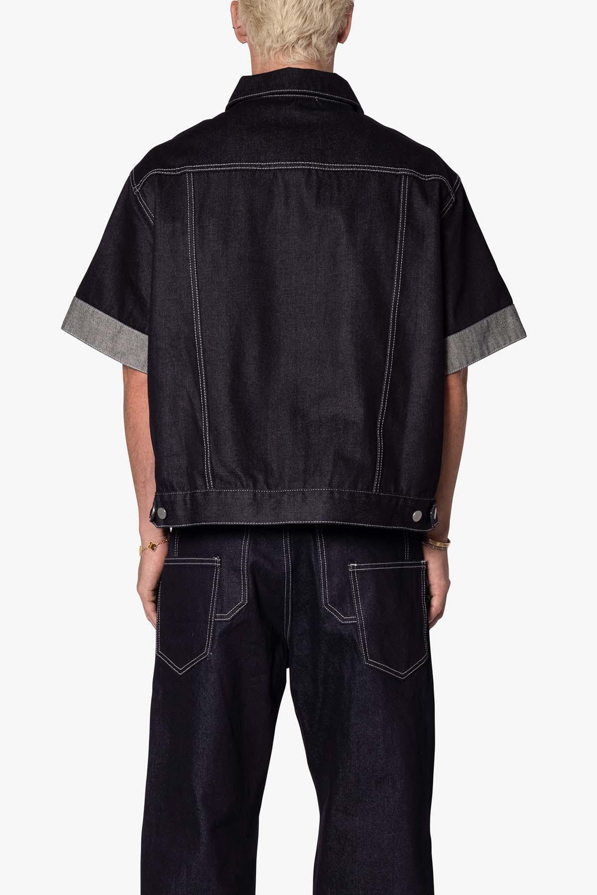 Raw Denim Work Shirt - Blue Product Image