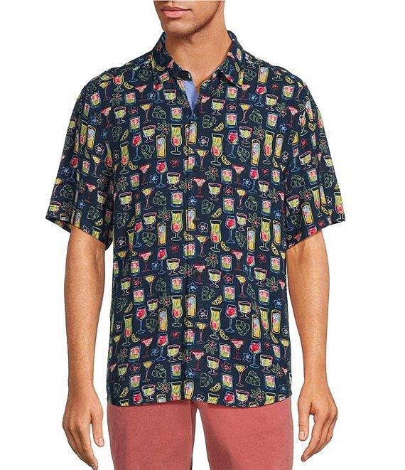 Tommy Bahama Veracruz Cay Electric Cocktails Short Sleeve Woven Shirt Product Image