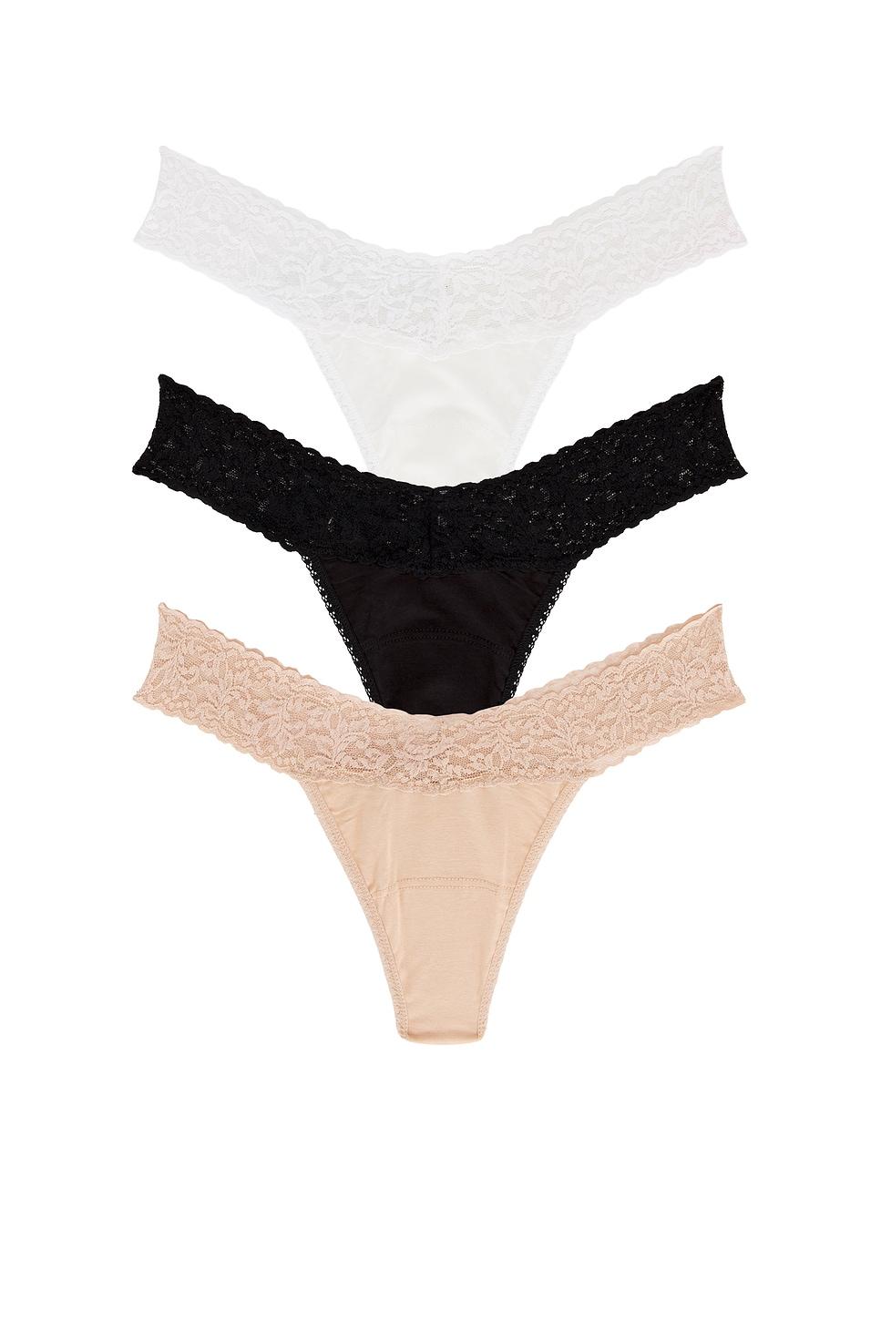 Supima Cotton? Low Rise Thong 3 Pack Hanky Panky Product Image