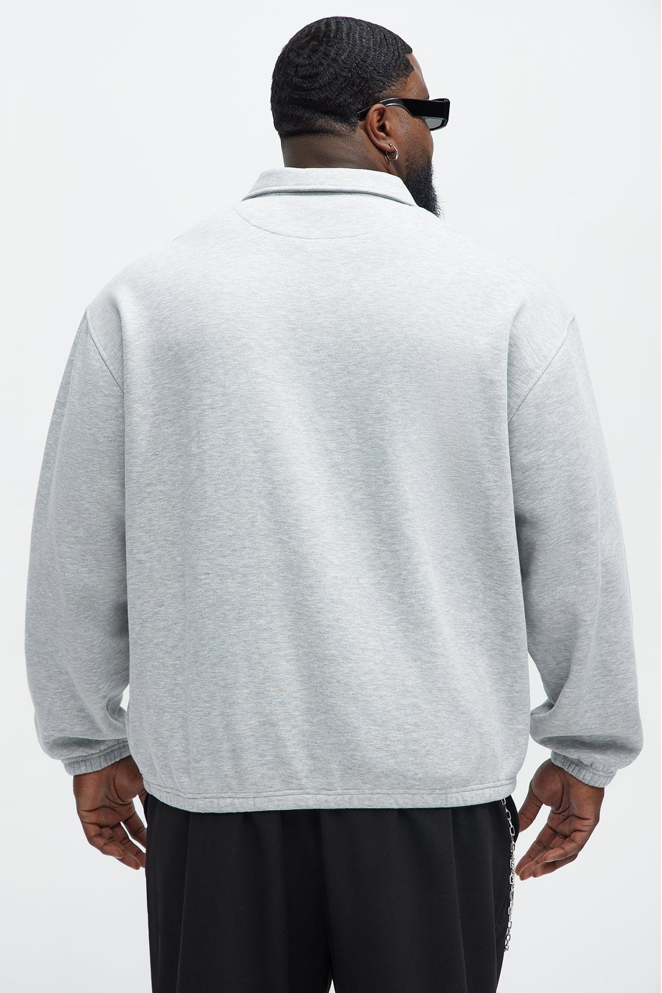 Tyson Be Alright Long Sleeve Polo - Heather Grey Product Image