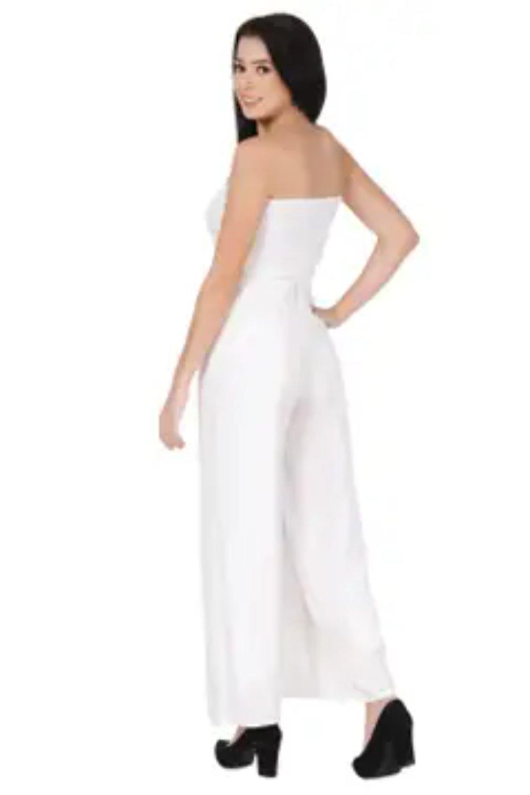 Two-Piece Wrap Pant Set - Solid White or Black Product Image