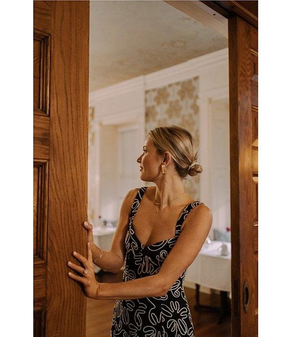 Antonio Melani x Style by Simkins Kathleen Soutache Crochet Sweetheart Neck Sleeveless Maxi Dress Product Image