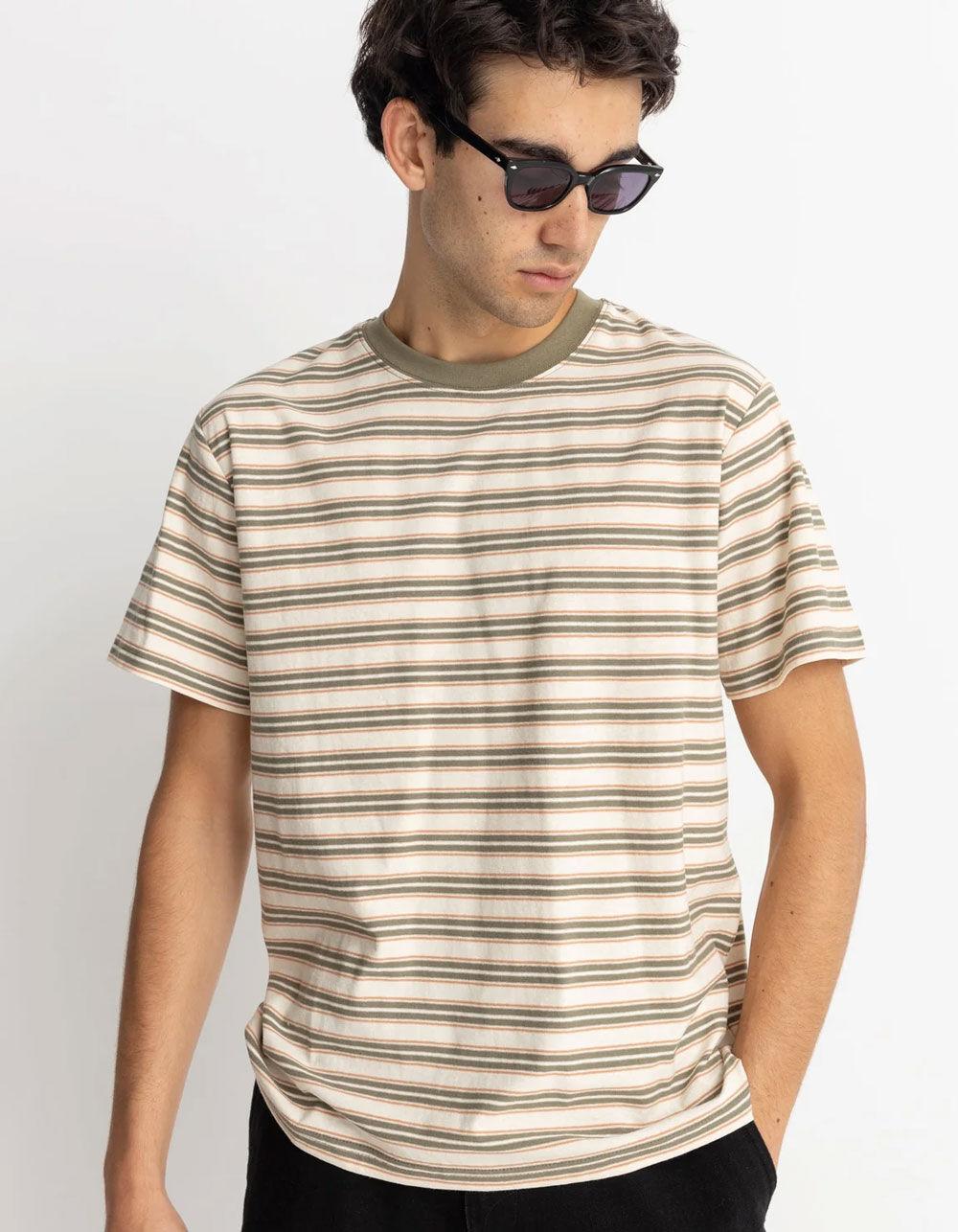 RHYTHM Vintage Stripe Mens Tee - NATURAL Product Image