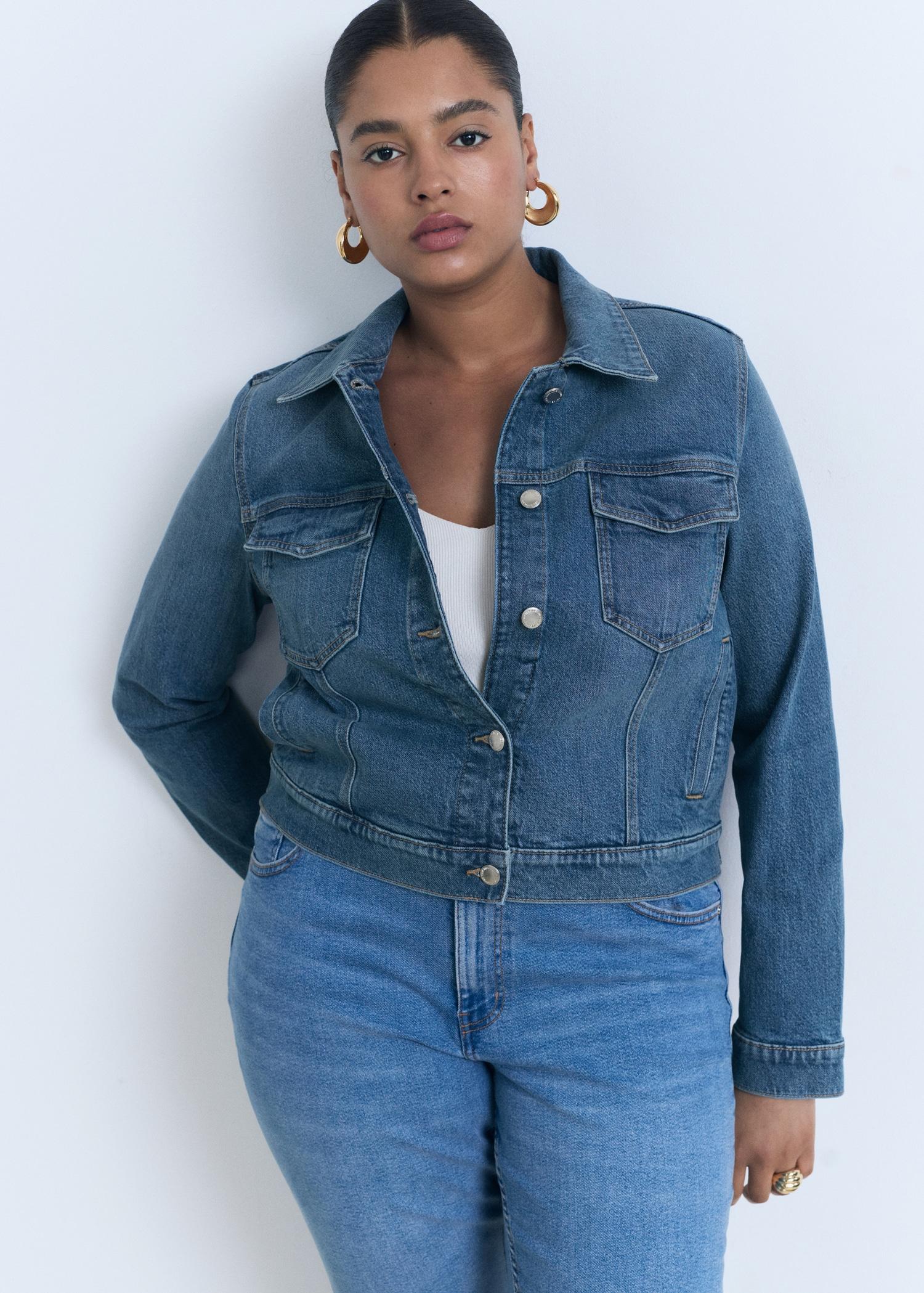 Pockets denim jacket - Women | MANGO USA Product Image
