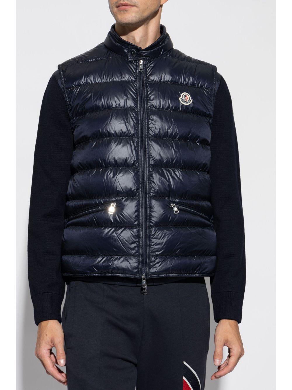 MONCLER High Collar Puffer Quilted Sleeveless Jacket In Black Product Image