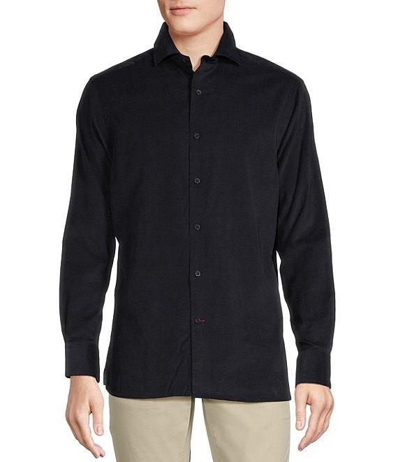 Cremieux Blue Label Solid Corduroy Long Sleeve Woven Shirt Product Image