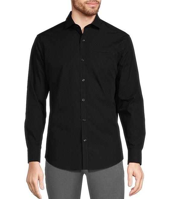 Murano Slim Fit Solid Long Sleeve Woven Shirt Product Image