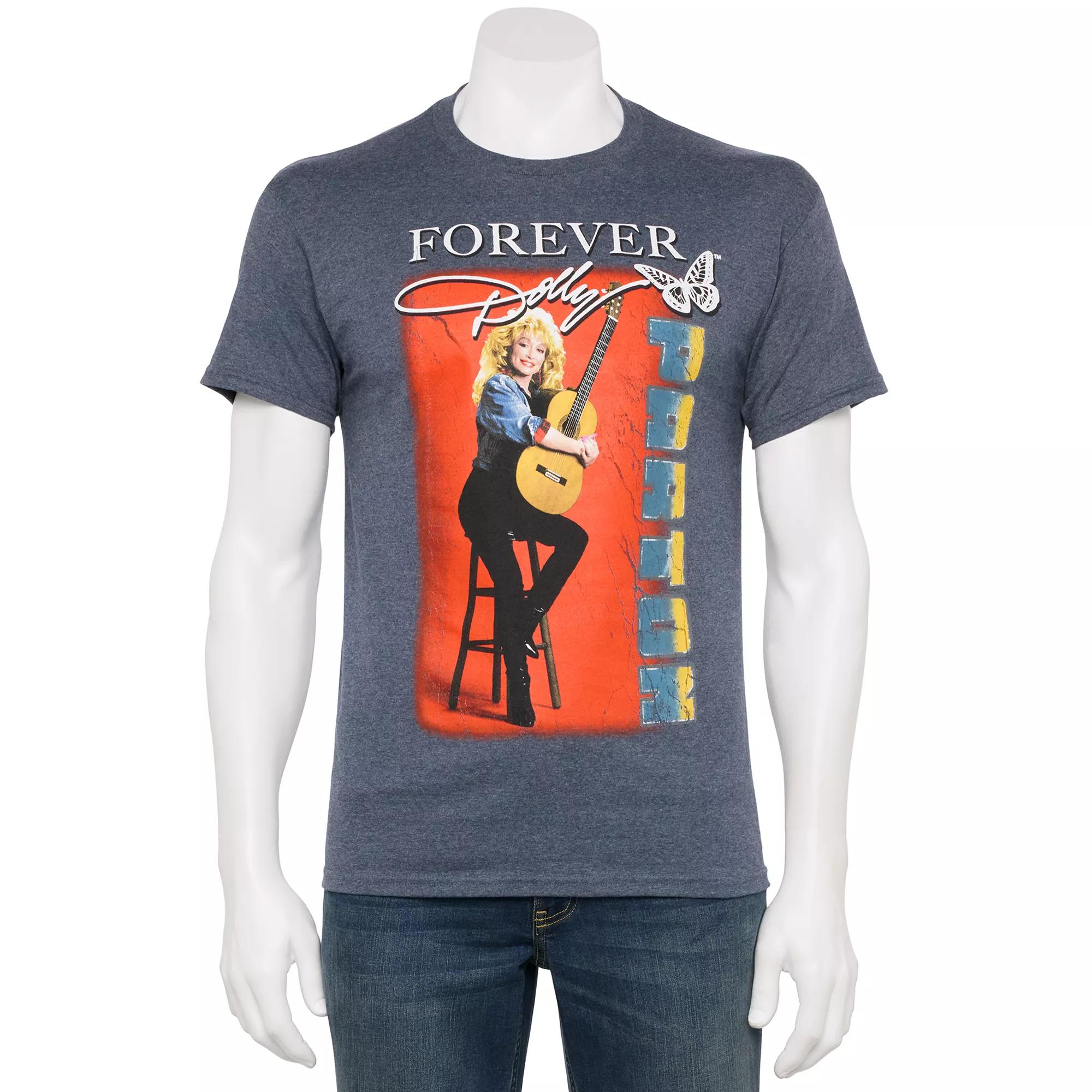 Men's Dolly Parton Graphic Tee, Size: Small, Navy Grey Product Image