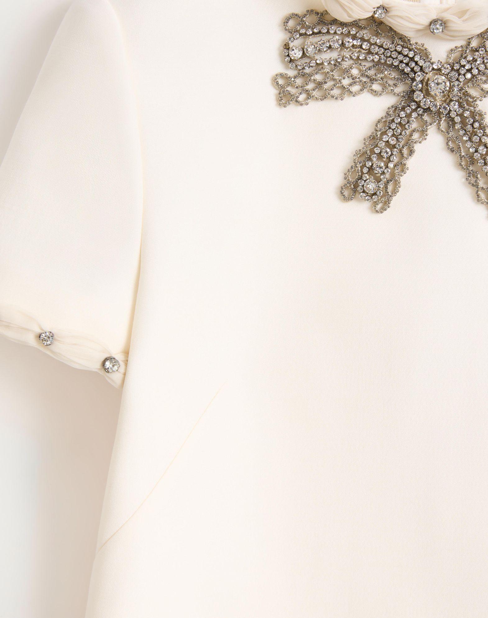 Embroidered Crepe Couture Short Dress Product Image