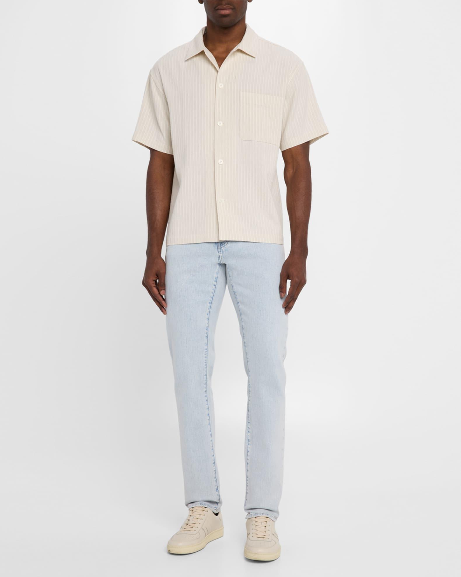 Men's Jacquard Stripe Camp Shirt Product Image