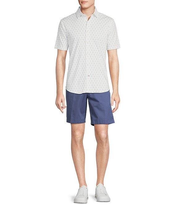 Cremieux Blue Label Geo Print Short Sleeve Coatfront Shirt Product Image