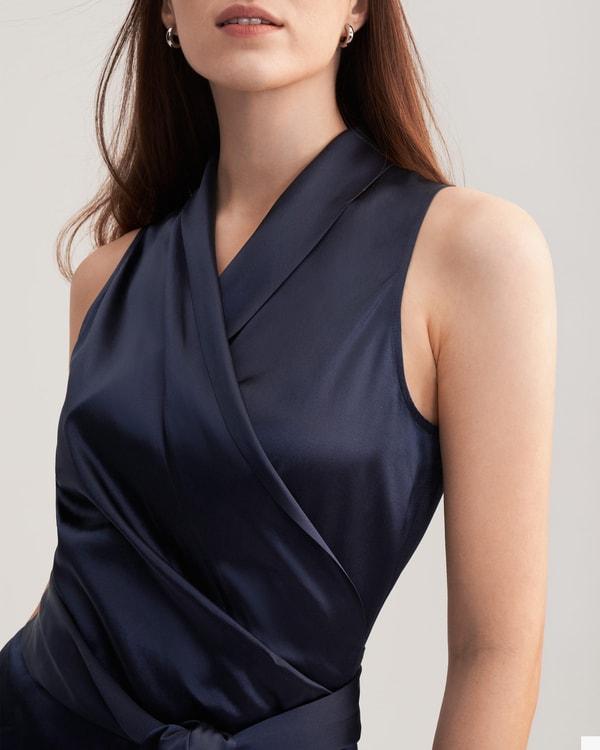 LILYSILK Women Silky Tops Black Bow-Knot Elegant Light and Soft 100% Grade 6A Mulberry Silk 2 Product Image