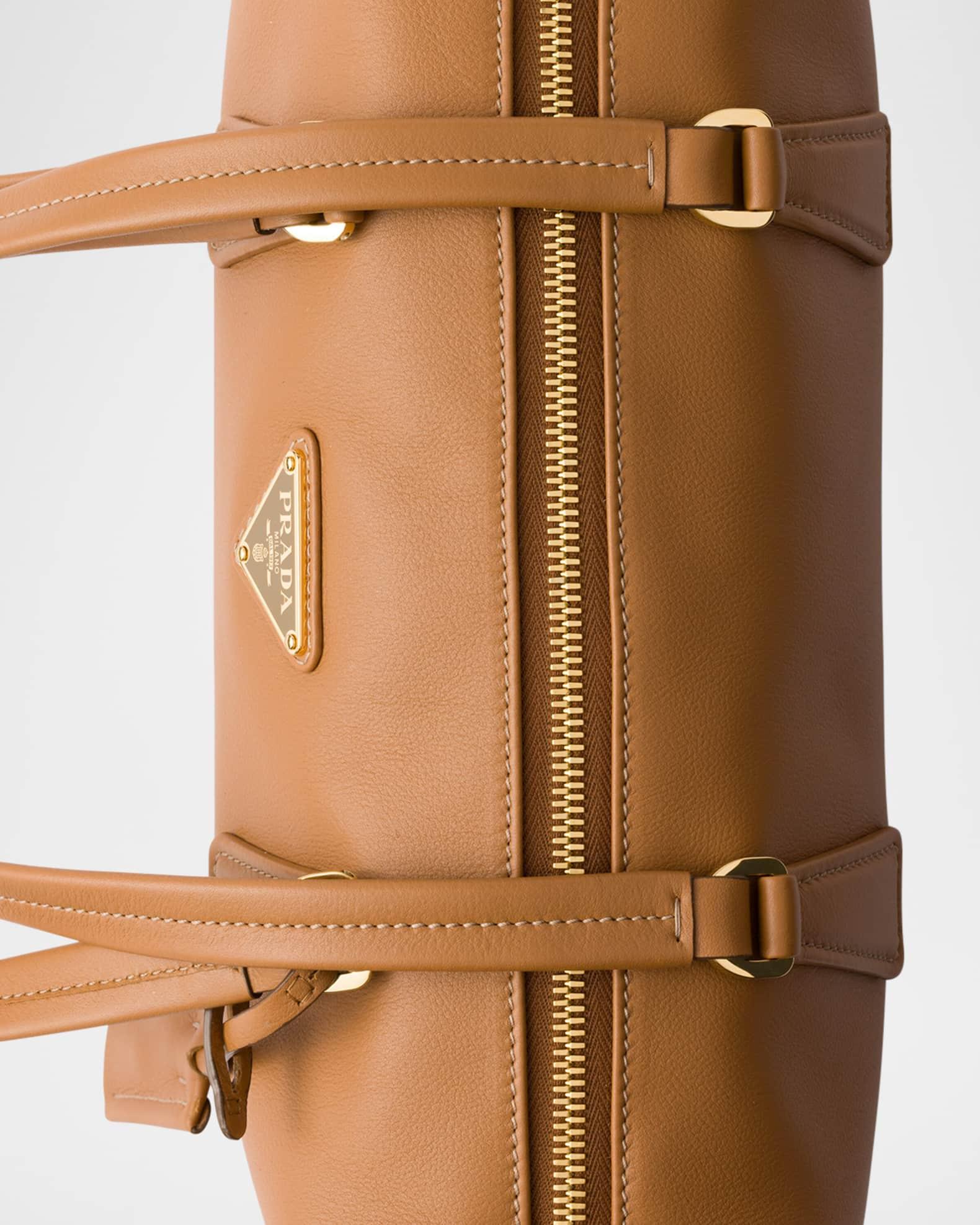 Medium Leather Top-Handle Bag with Padlock Product Image