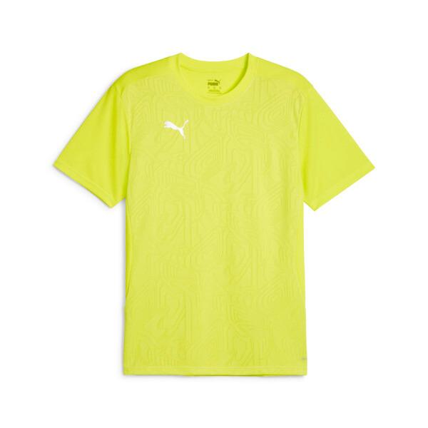 PUMA teamFINAL Men's Soccer Training Jersey in Electric Lime/Silver Product Image