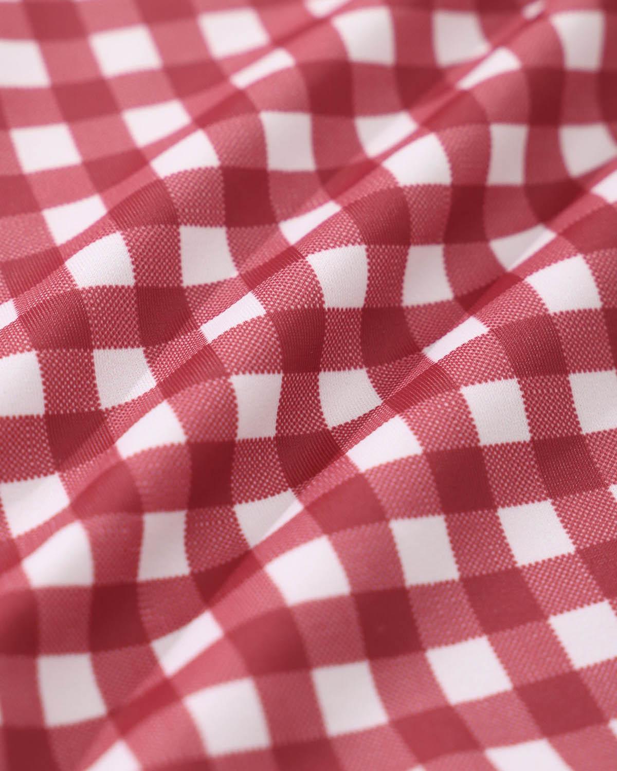 Red Plaid Tie-back Bikini Set Product Image