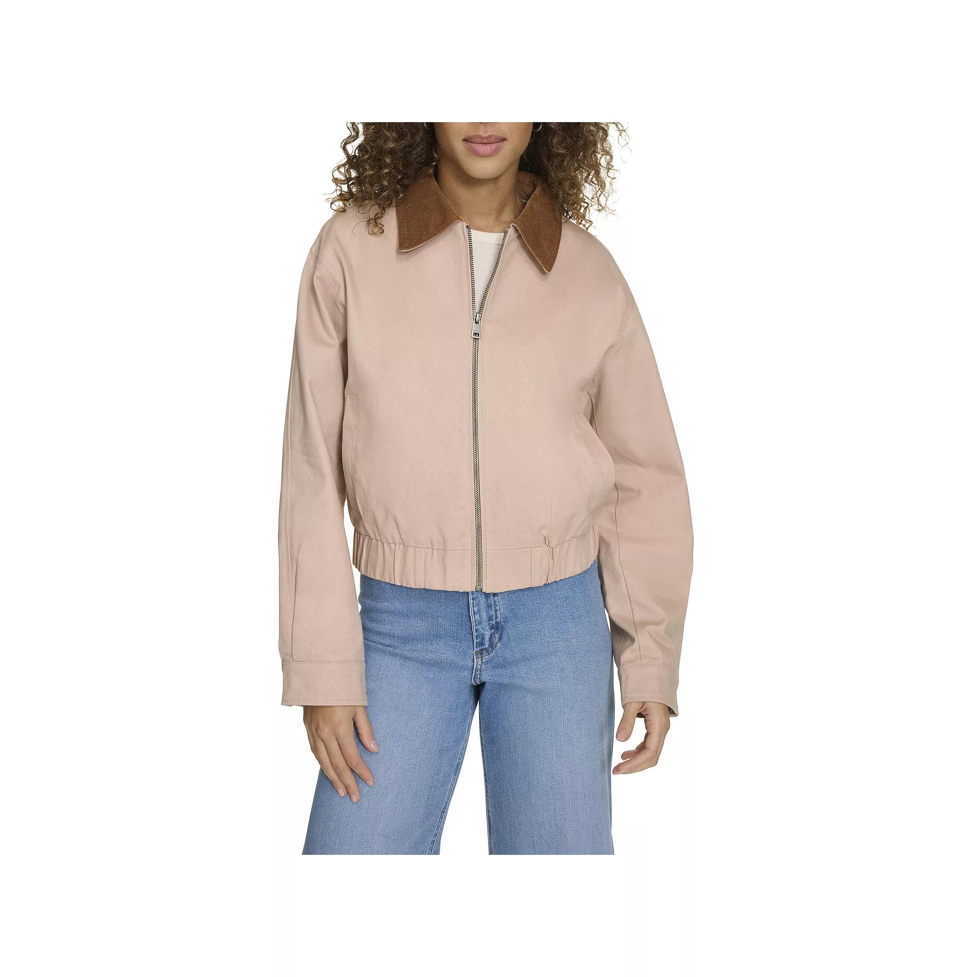 Women's Levi's® Corduroy Collar Shrunken Bomber Jacket, Size: XS, Light Pink Product Image