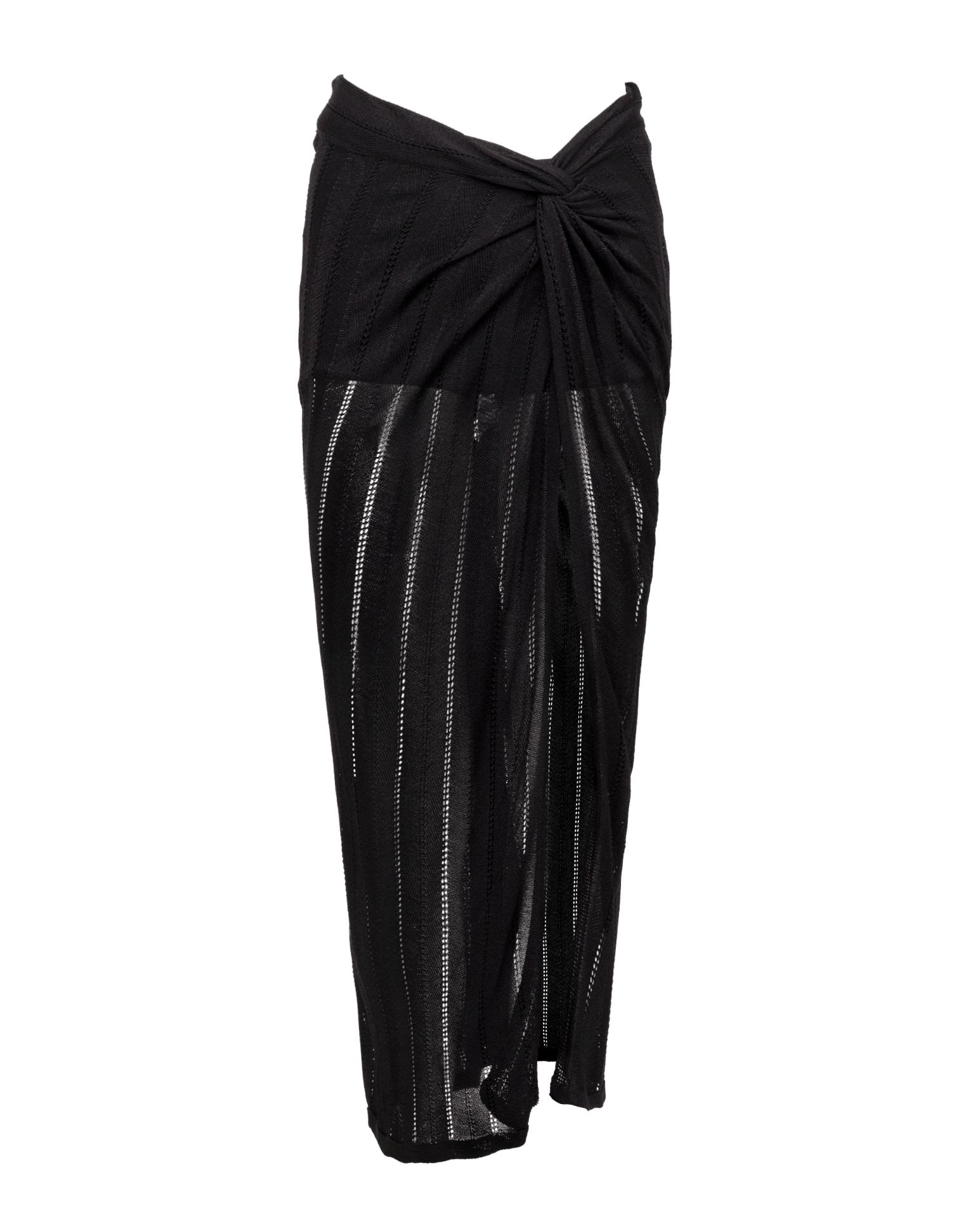 Knit Solaro Bardot Top - Black Product Image