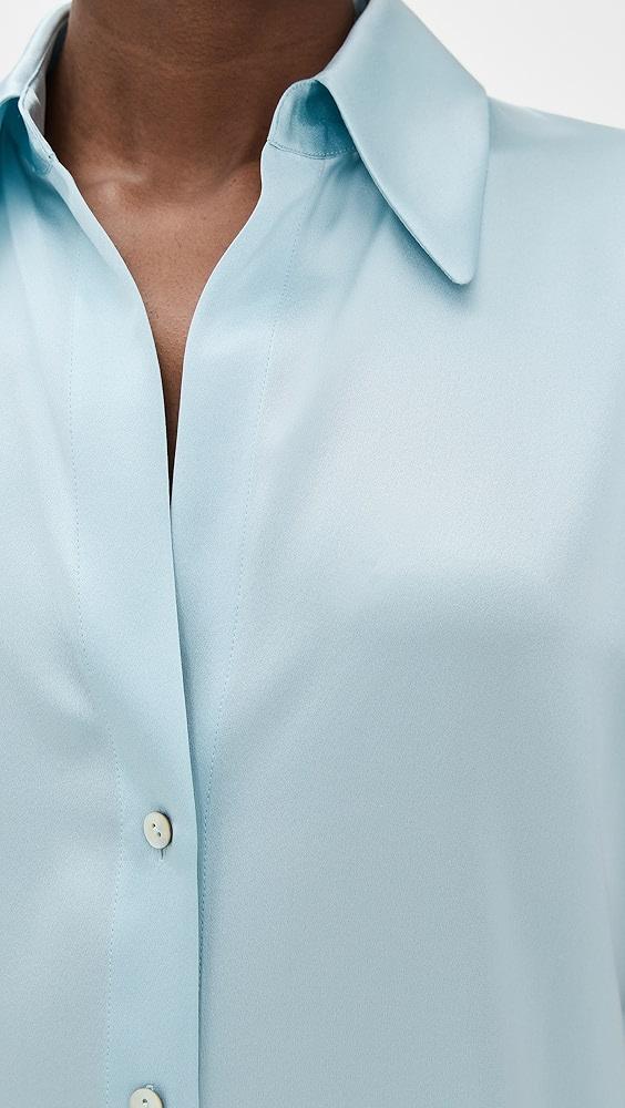 Vince Cap Sleeve Ruched Back Blouse | Shopbop Product Image