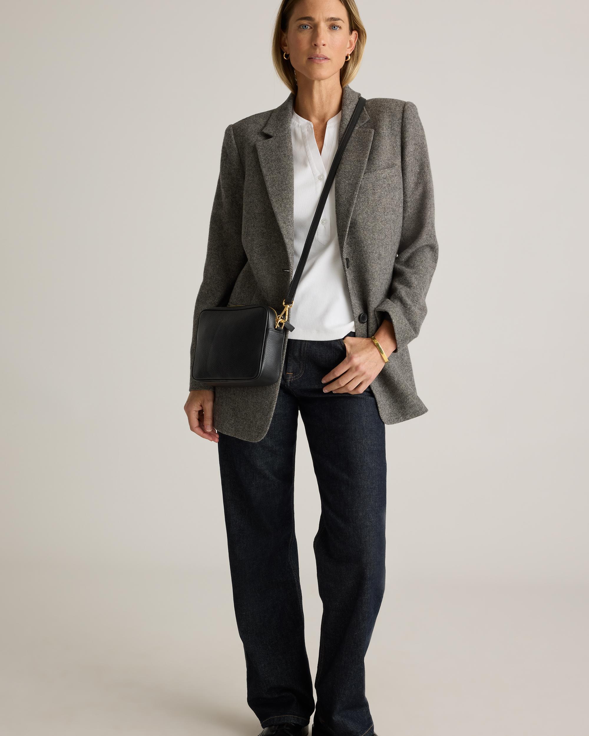 Quince | Women's Cotton Mixed Media Puff Sleeve Top Tencel Product Image