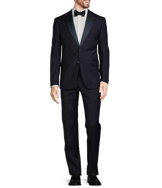 Hickey Freeman Modern Fit Flat Front Solid 2-Piece Tuxedo Suit Product Image