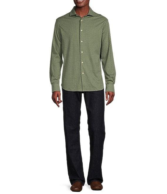 Cremieux Blue Label Long Sleeve Coat Front Knit Shirt Product Image