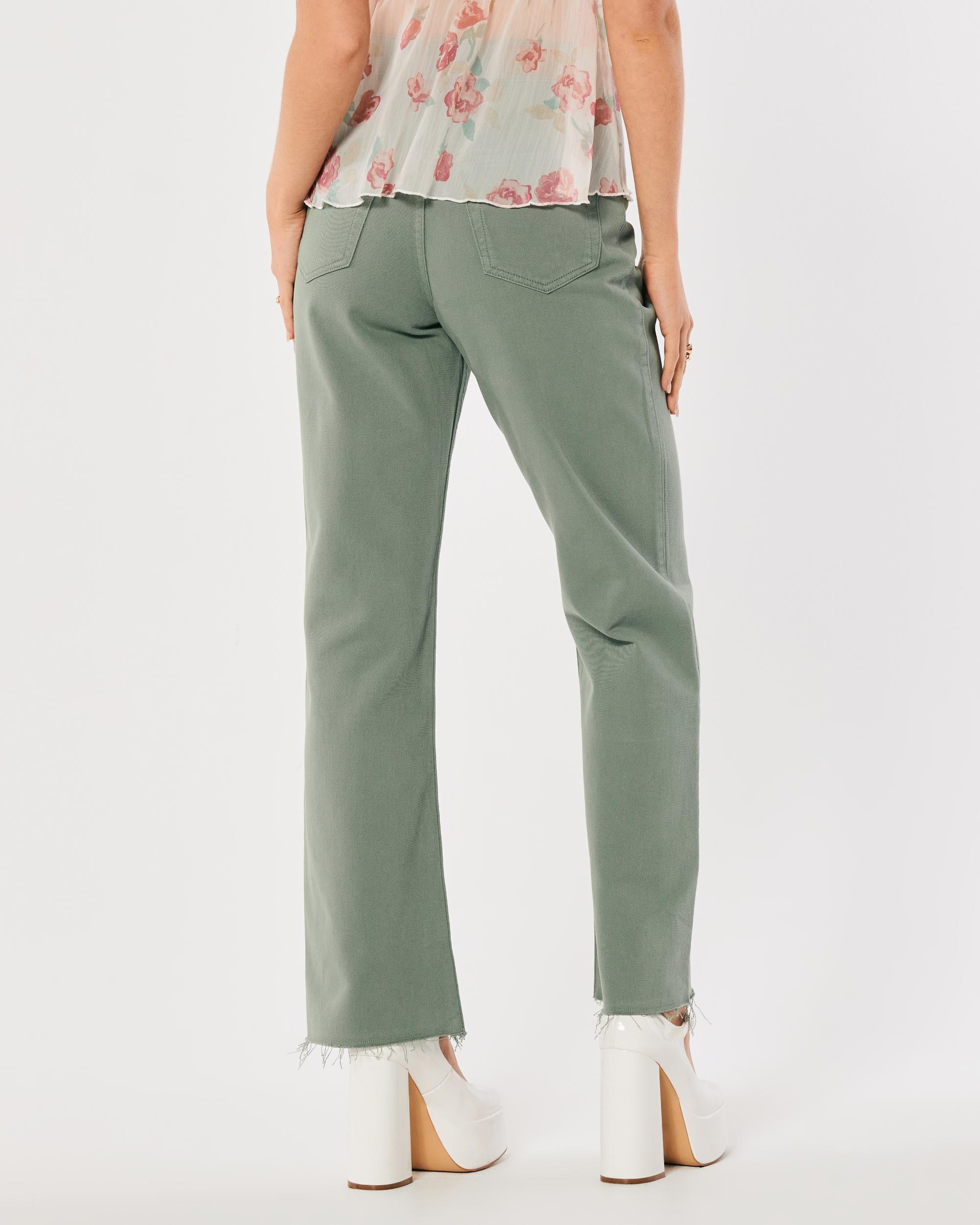 Social Tourist Highest Rise Sage Relaxed Straight Jeans Product Image