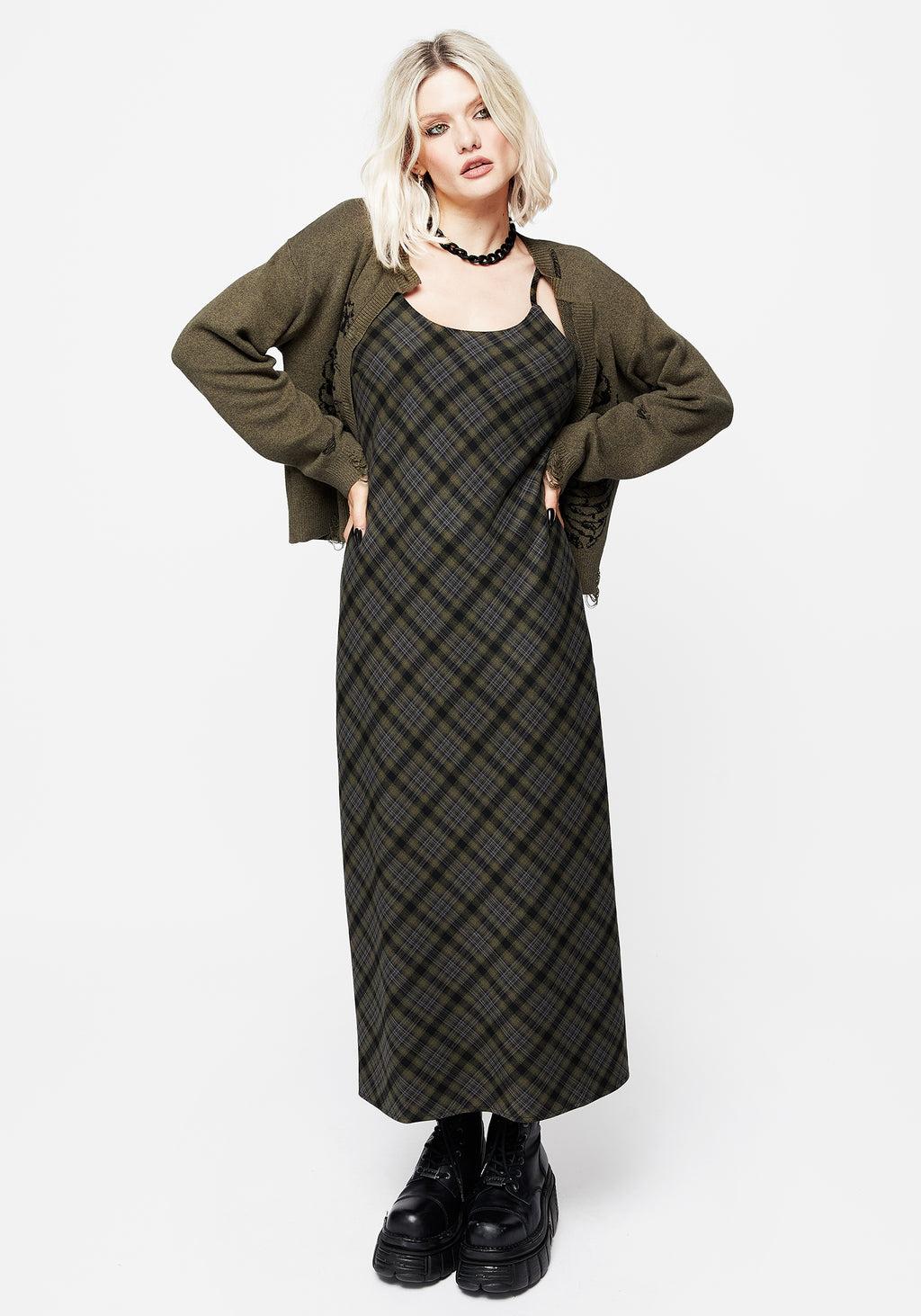 Reseda Check Midaxi Cami Dress Product Image