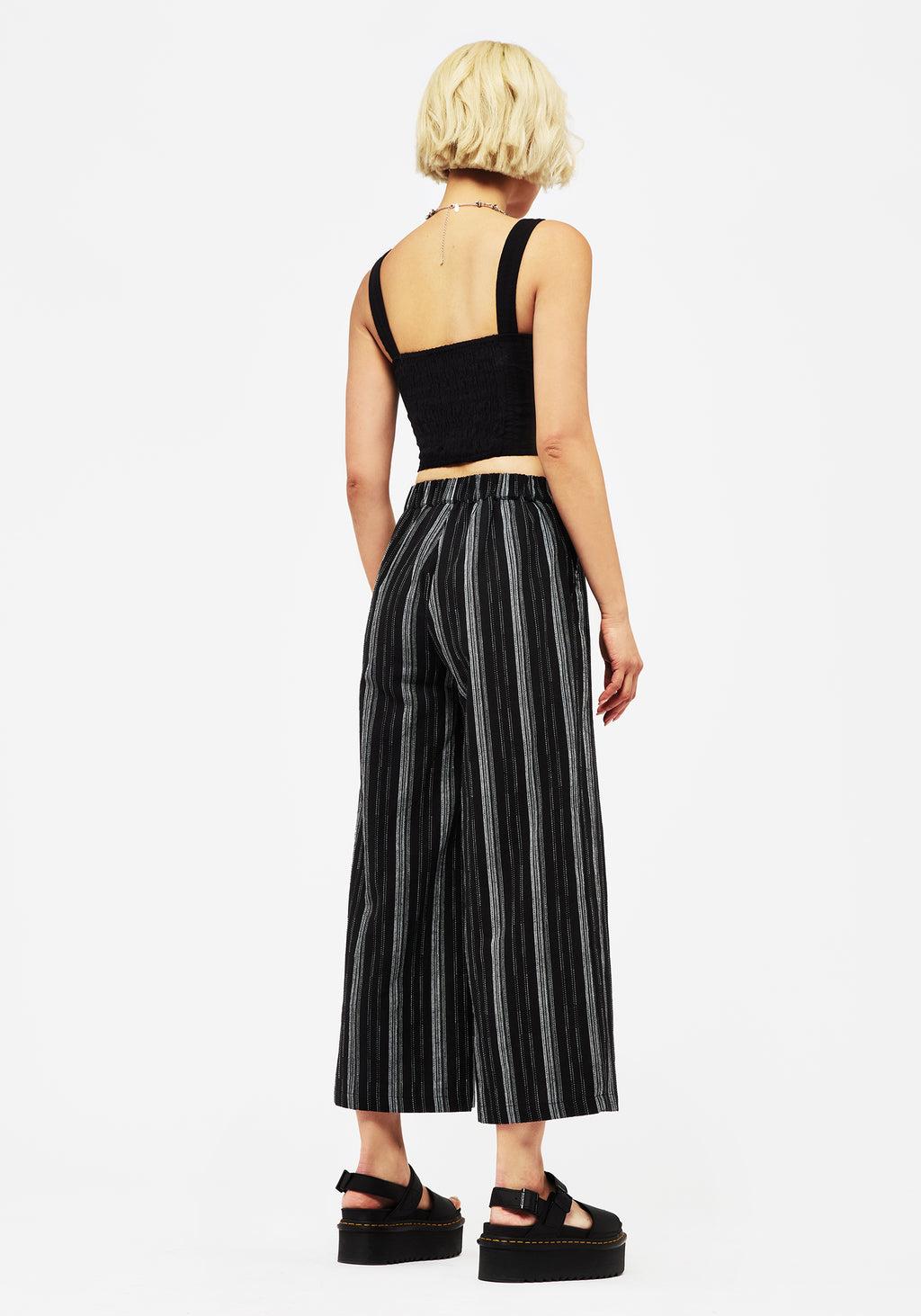 Clandestine Stripe Cotton-Blend Culottes Product Image