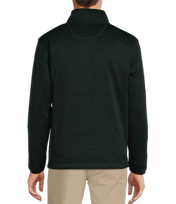 Roundtree & Yorke Long Sleeve Solid Sweater Fleece Quarter-Zip Pullover Product Image
