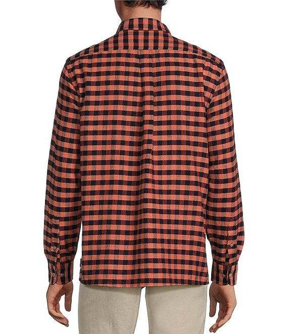 Rowm Long Sleeve Small Check Slub Button Front Woven Shirt Product Image