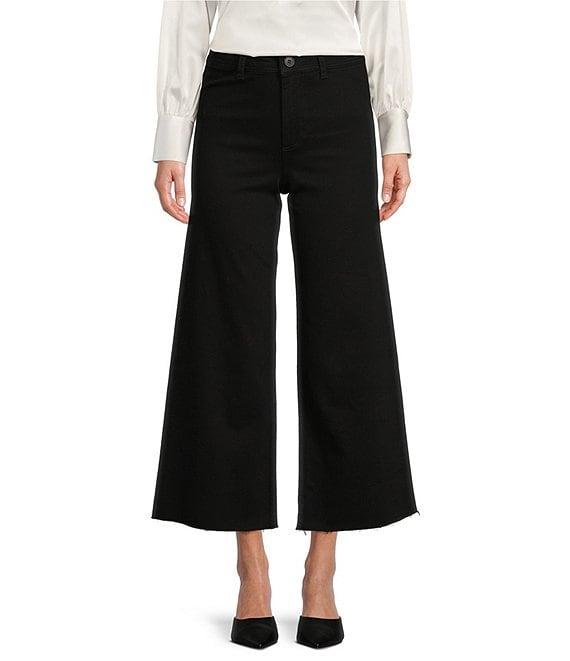 Antonio Melani Alexandra Wide Leg Raw Hem Twill Chino Pants Product Image