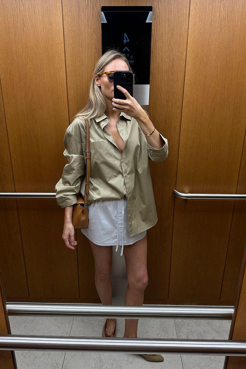 Drawstring Waist Mini Skirt Product Image